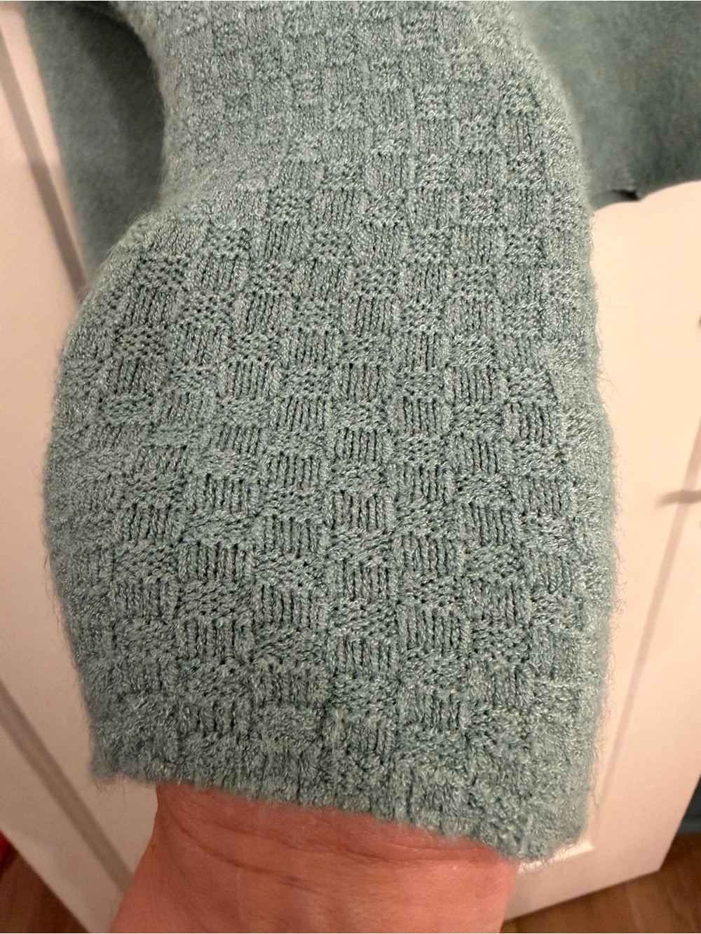Jaki London Asymmetric Draped Sweater in Mint Made in Italy - Size S/M - Picture 6 of 8